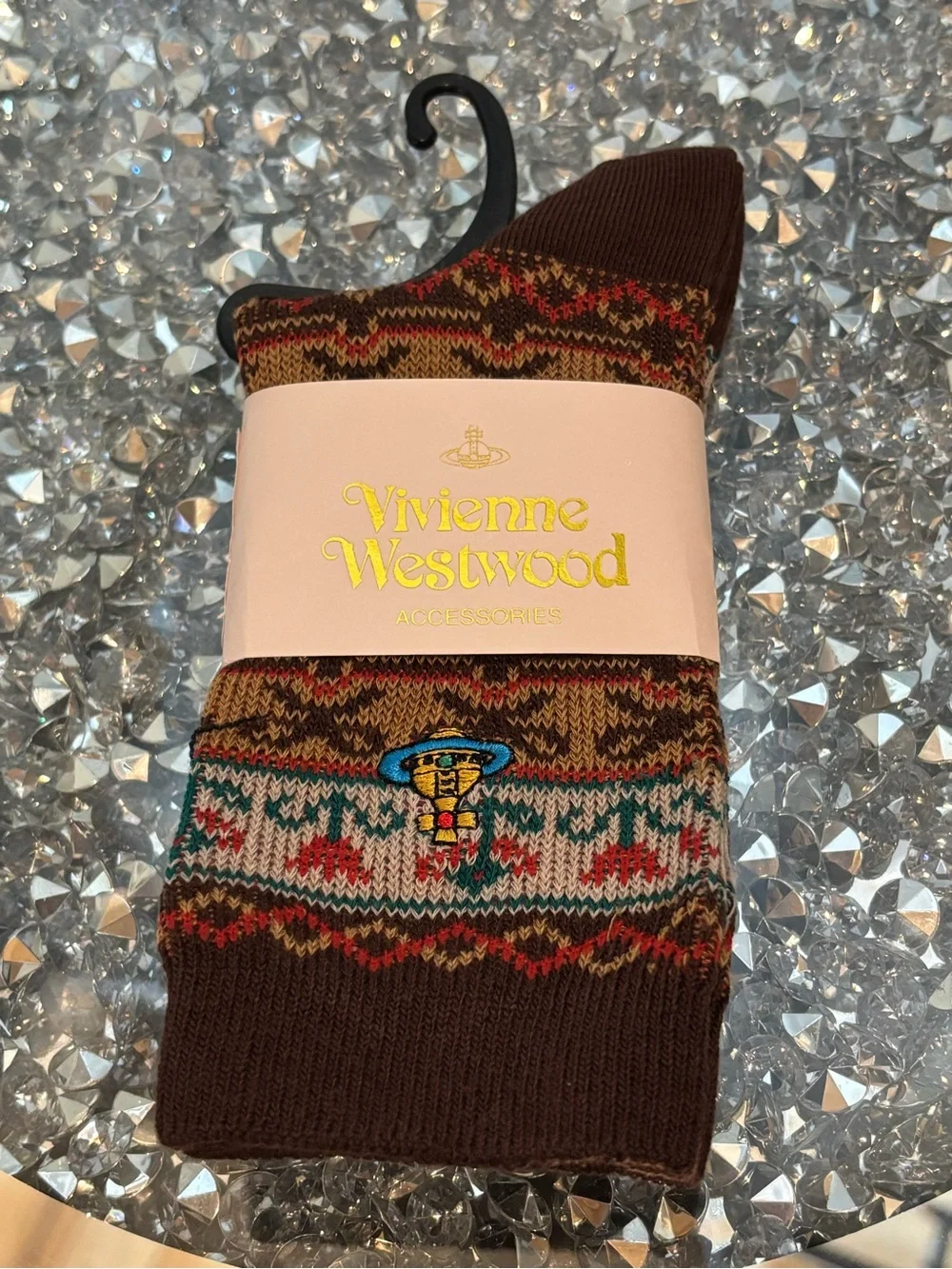 Vivienne Westwood Orb Fair Isle Knit Socks NWT Made in Japan